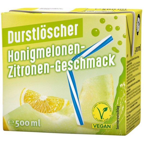 DURSTLOESCHER Softgetränk, Durstlöscher Honigmelonen und Zitronen Geschmack Packung 500ml