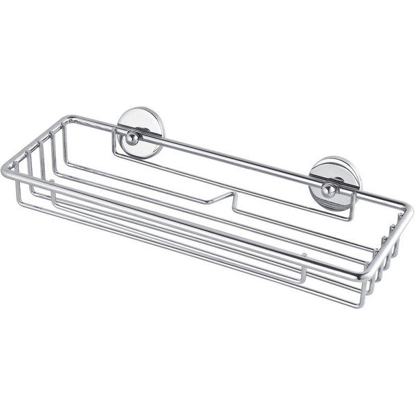 tesa Duschablage 1x tesa baath Plus Ablage Dusche, Komplett-Set 2-tlg., chrom 9,7 cm : 26 cm : 5 cm