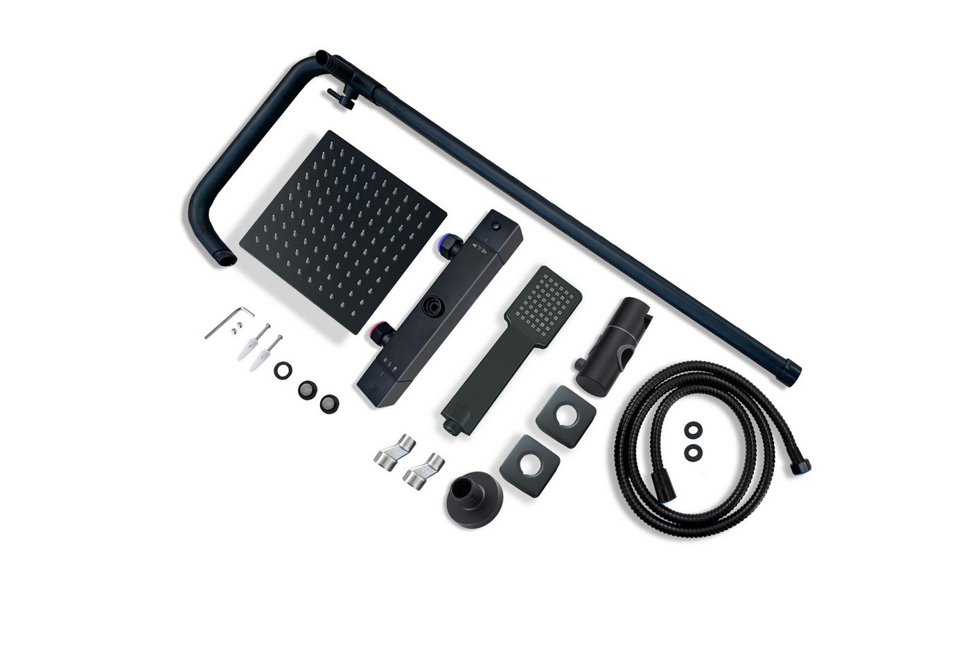Duschparadies Duschsystem Thermostat-Duschsystem Edelstahl Quadrat Smart – Bild 5 von 5