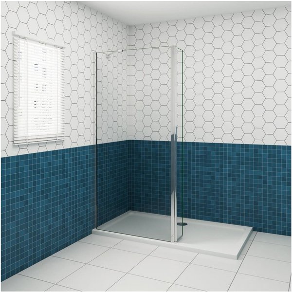 Duschparadies Walk-in-Dusche 200cm 8mm Sicherheitsglas Walk in Dusche Glaswand Duschabtrennung, Einscheibensicherheitsglas, Glas