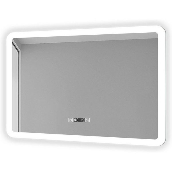 duschspa Badspiegel 50-160cm Spiegel Touch, Wandschalter, Beschlagfrei, energiesparend, Digital-Uhr, Drei Lichtfarbe, Dimmbar, Memory