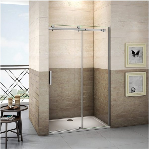 duschspa Dusch-Schiebetür Duschabtrennung Duschkabine Schiebetür Dusche Nischentür 8mm NANO Glas, 100x195 cm, Einscheibensicherheitsglas, Sicherheitsglas, (Set)