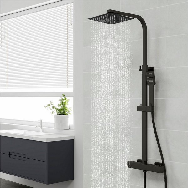 duschspa Duschsystem Duschsystem Edelstahl Duschstange Set Messing Wasserhahn Duschset, 2 Strahlart(en), Thermostat Duschstangen Edelstahl Duscharmaturen Set Wa