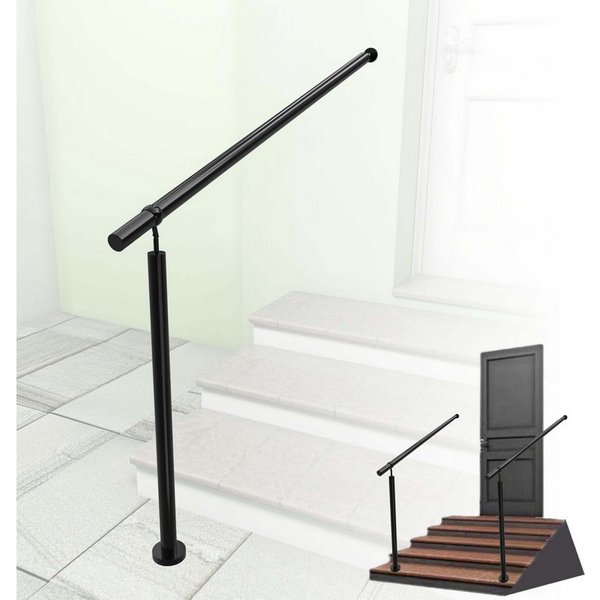 duschspa Handlauf Geländer Eingangsgeländer Edelstahl Treppengeländer für Innen & Außen, 100 cm Gesamtlänge, (Packung)