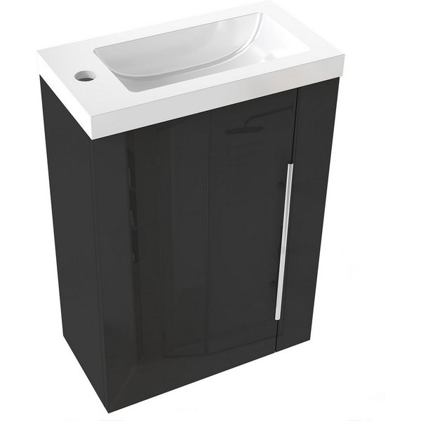 duschspa Waschtisch 45 cm Breite Waschbecken mit Unterschrank klein Badmöbel, Gäste WC