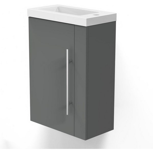 duschspa Waschtisch 45 cm Breite Waschbecken mit Unterschrank klein Badmöbel, Gäste WC