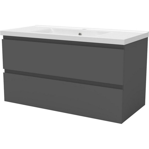 duschspa Waschtisch Badmöbel Set Waschbecken mit Unterschrank MDF, Beite 50/60/80/100 cm