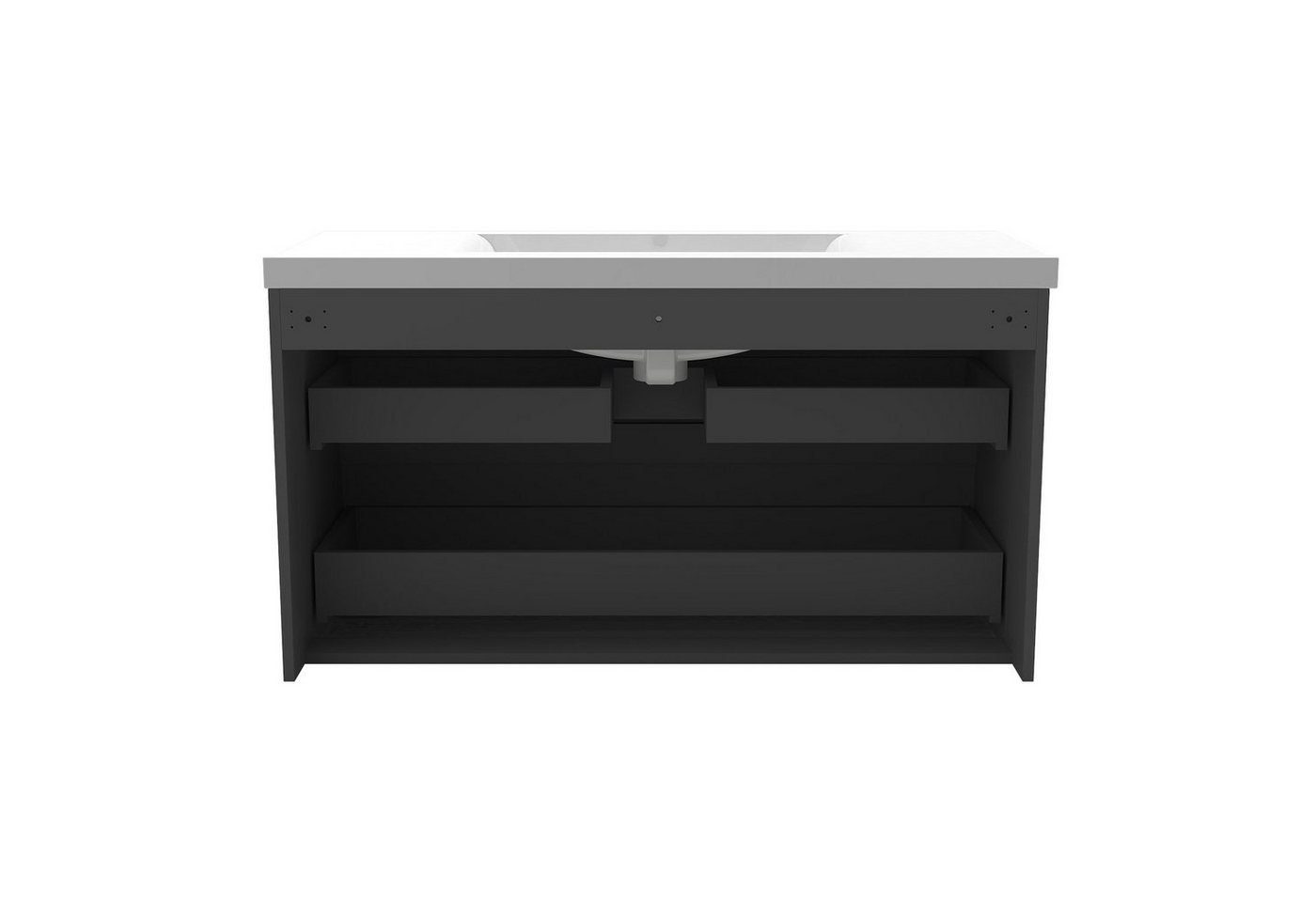 duschspa Waschtisch Badmöbel Set Waschbecken mit Unterschrank MDF, Beite 50/60/80/100 cm – Bild 4 von 5