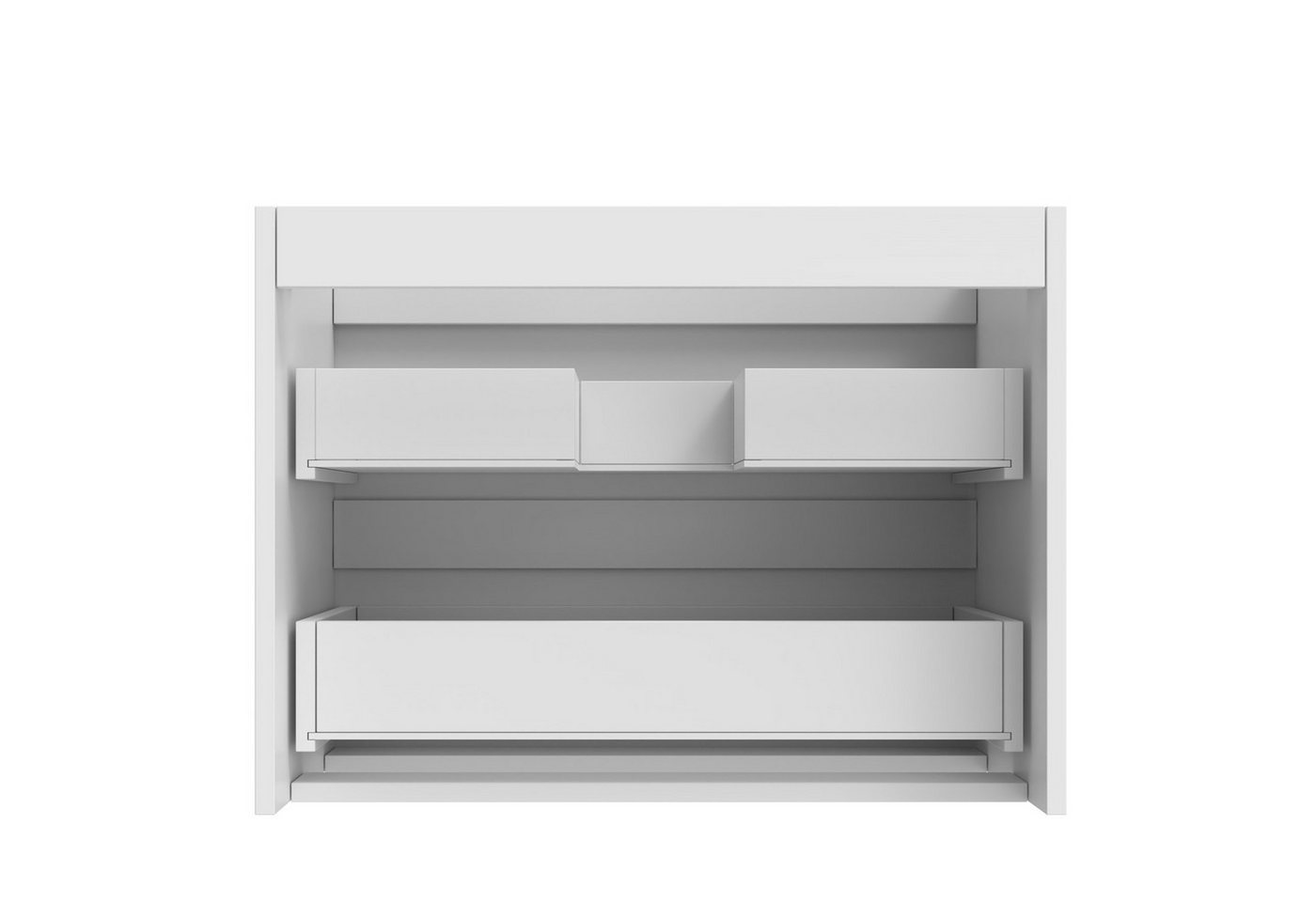 duschspa Waschtisch Badmöbel Set Waschbecken mit Unterschrank MDF, Hochglanz, Softclose, mit Überlauf – Bild 5 von 5