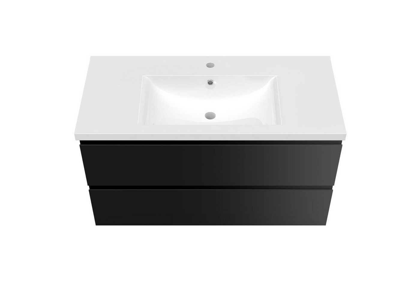 duschspa Waschtisch Badmöbel Set Waschbecken mit Unterschrank MDF, Beite 50/60/80/100 cm – Bild 2 von 5