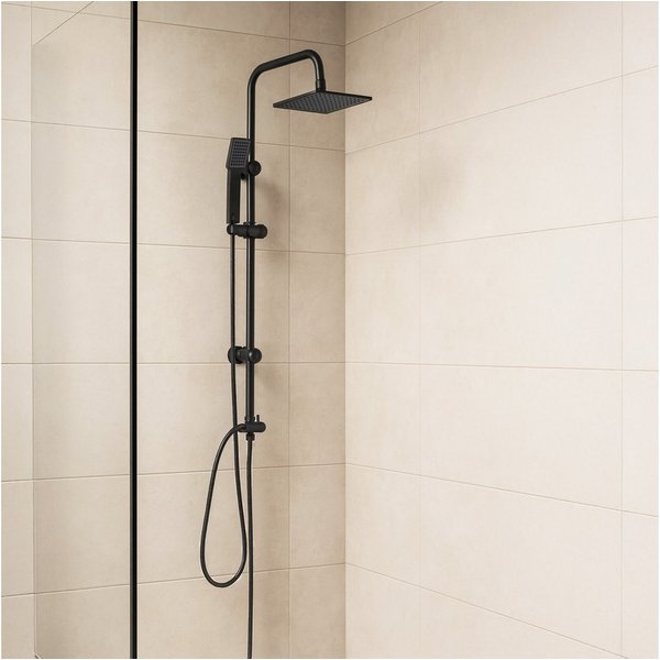 Grafner Duschsystem Grafner® Duschgarnitur mit Regenschauerduschkopf und Handbrause, 1 Strahlart(en)
