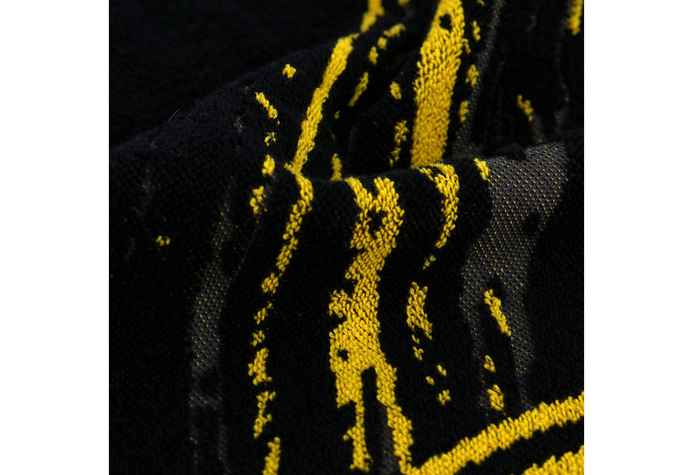 BVB Duschtuch BVB Duschtuch Tricolor 70 x 140cm, Baumwolle (Packung, 1-St), Mit BVB-Emblem – Bild 4 von 5