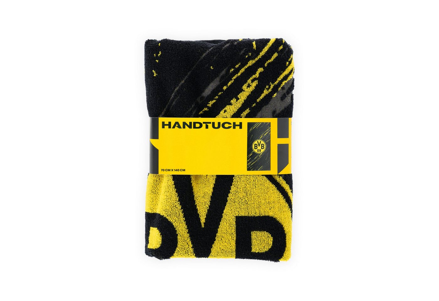 BVB Duschtuch BVB Duschtuch Tricolor 70 x 140cm, Baumwolle (Packung, 1-St), Mit BVB-Emblem – Bild 5 von 5