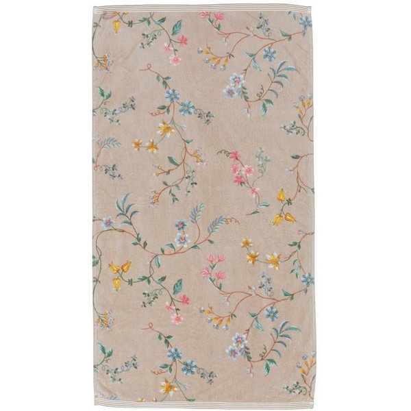PiP Studio Duschtuch PIP Studio Duschtuch Badetuch Les Fleurs Khaki 70x140 cm Blumenranke, Baumwolle (1-St)