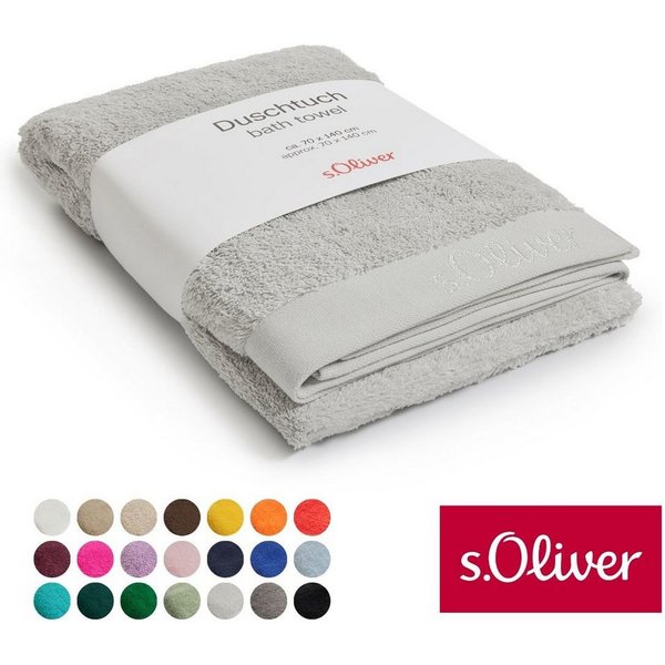 s.Oliver Duschtuch s.Oliver, Premium Qualität, 600 gr/m², auch als Sets erhältlich, Walkfrottier (1-St), große Farbauswahl, auch als Handtuch, Waschhandschuh, G