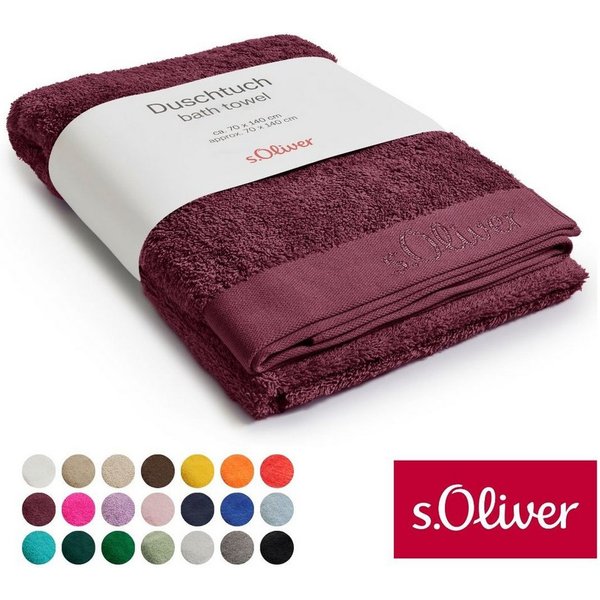s.Oliver Duschtuch s.Oliver, Premium Qualität, 600 gr/m², auch als Sets erhältlich, Walkfrottier (1-St), große Farbauswahl, auch als Handtuch, Waschhandschuh, G