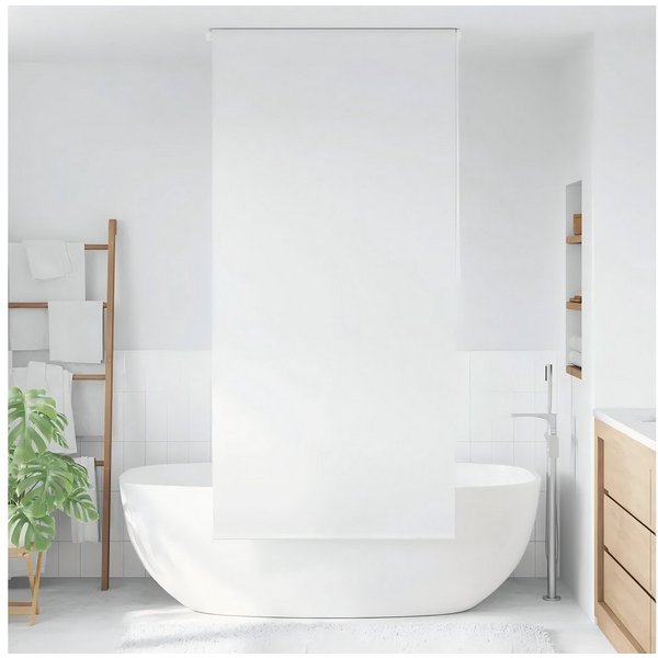 vidaXL Duschvorhang vidaXL Duschrollo 120x240 cm Weiß