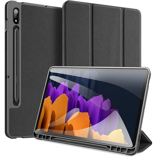 Dux Ducis Tablet-Hülle Domo kompatibel mit Samsung Galaxy Tab S7 / S8 11", Standfunktion, Stifthalter und faltbares Smart Cover