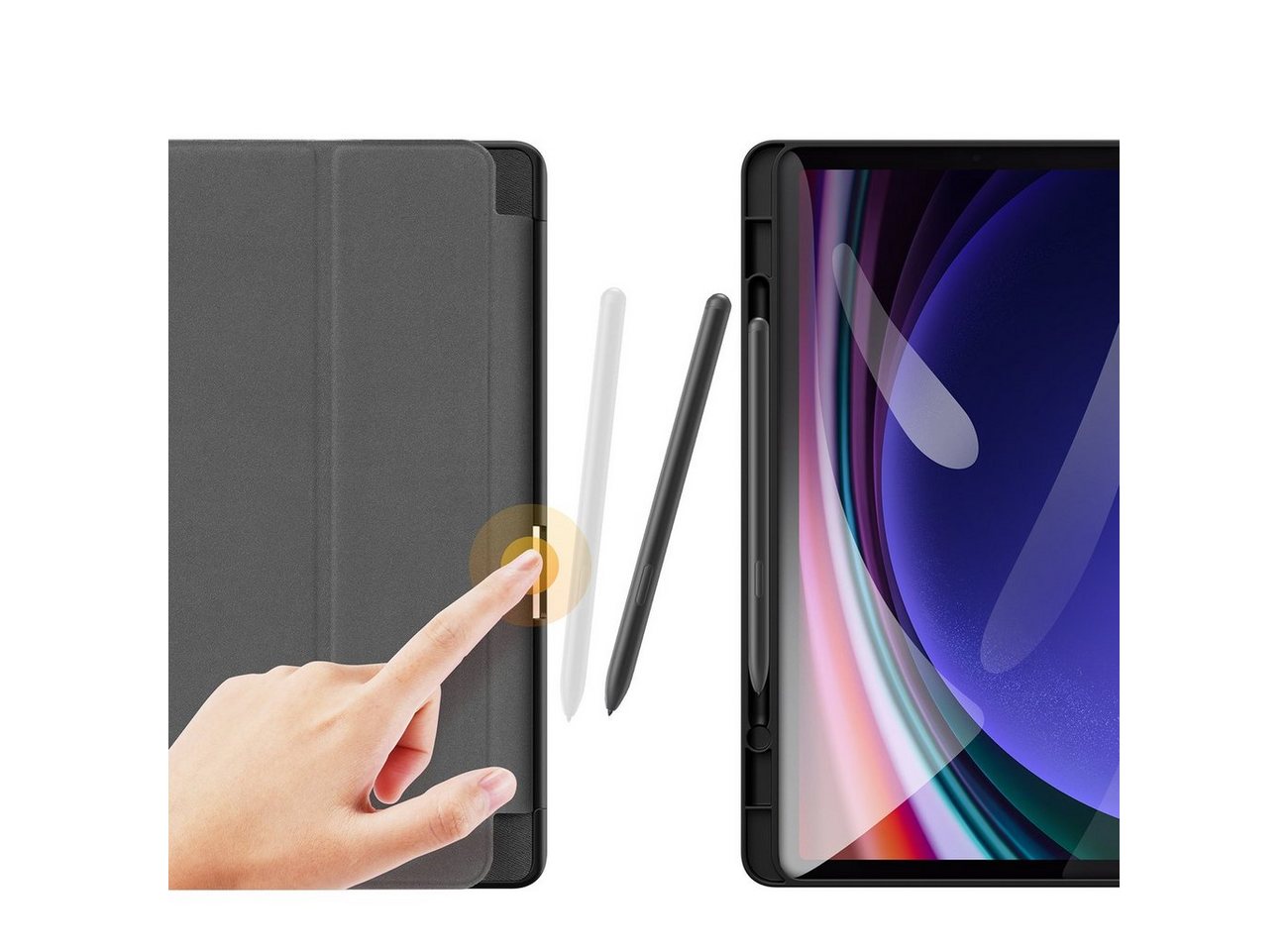 Dux Ducis Tablet-Hülle Domo Smart Sleep Case kompatibel mit Xiaomi Pad 7 Schwarz – Bild 2 von 5
