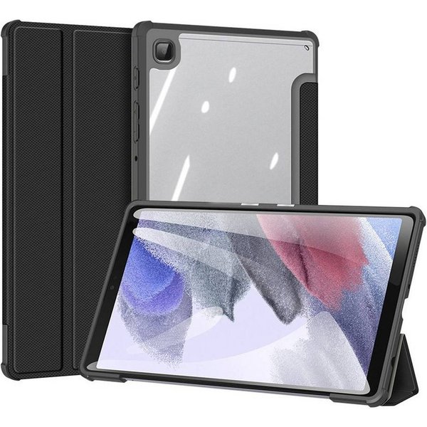 Dux Ducis Tablet-Hülle kompatibel mit Samsung Galaxy Tab S7 FE 12,4 Zoll, Tri-Fold Stand, Smart Sleep/Wake, Stifthalter, transparente Rückseite