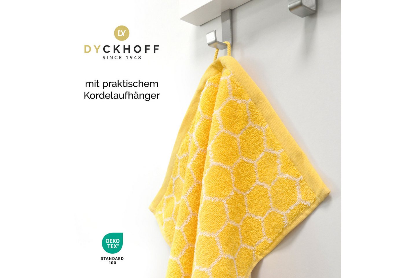 Dyckhoff Duschtuch Pure Natural Honey, Frottier (Packung, 1-St), BIO Baumwolle, GOTS – Bild 3 von 3