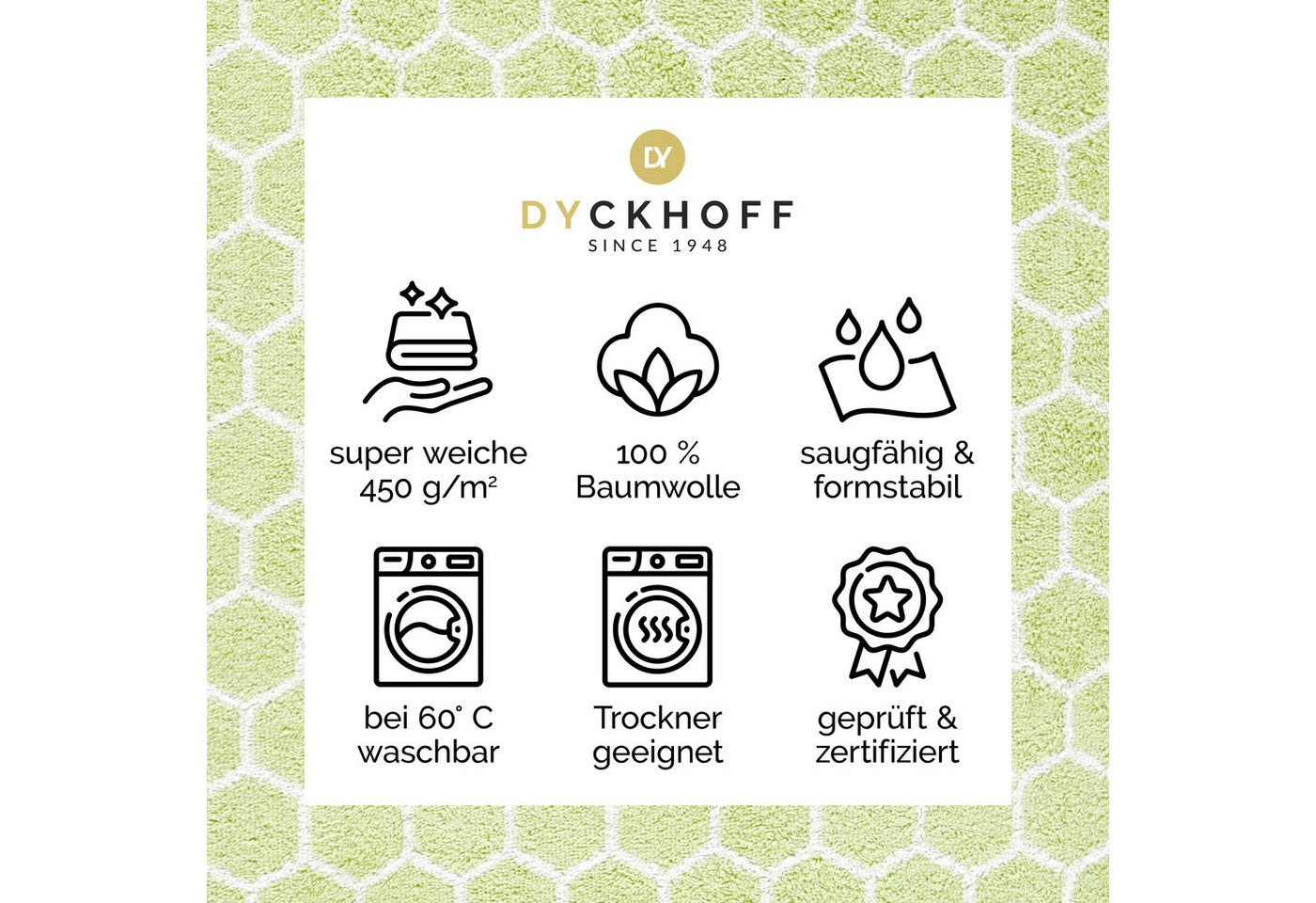 Dyckhoff Duschtuch Pure Natural Honey, Frottier (Packung, 1-St), BIO Baumwolle, GOTS – Bild 3 von 5