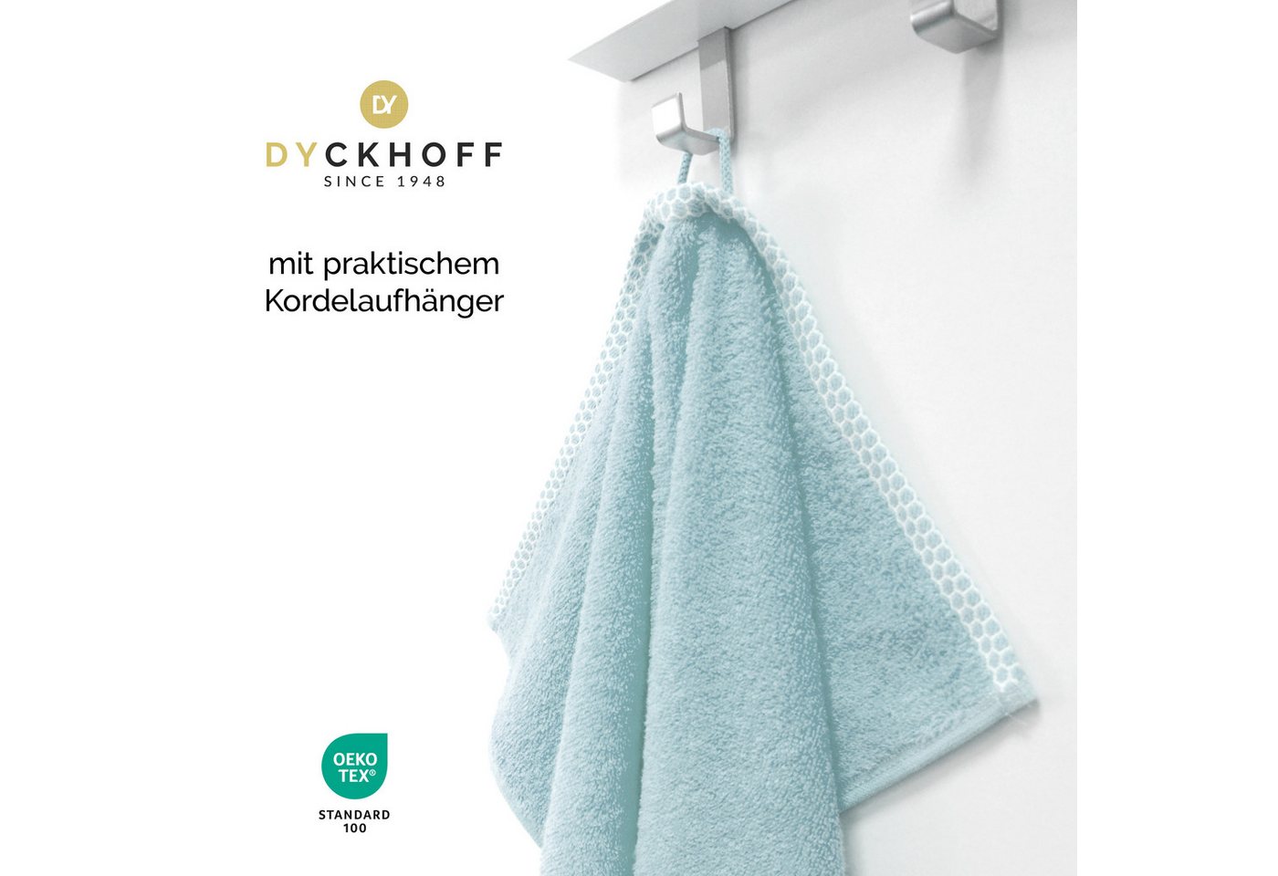 Dyckhoff Duschtuch Pure Natural Uni, Frottier (Packung, 1-St), BIO Baumwolle, GOTS – Bild 2 von 5