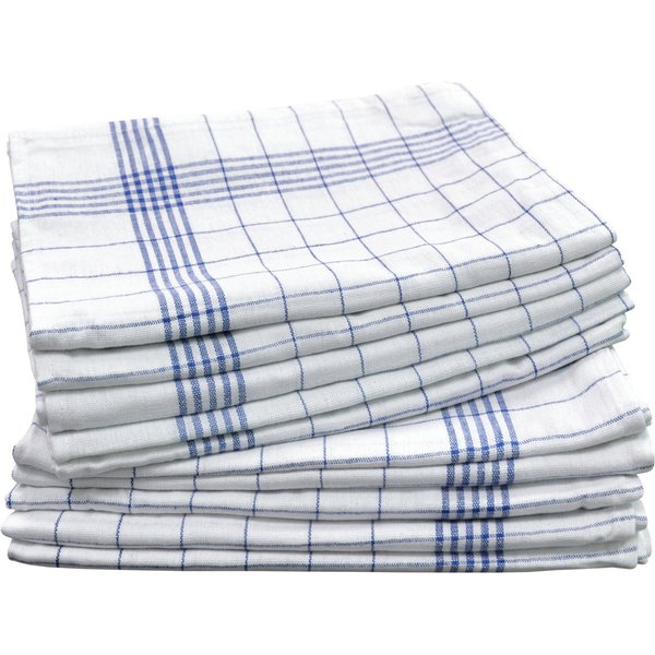 Dyckhoff Geschirrtuch KARO / Halbleinen - 50x70 cm, (Set, 10-tlg)