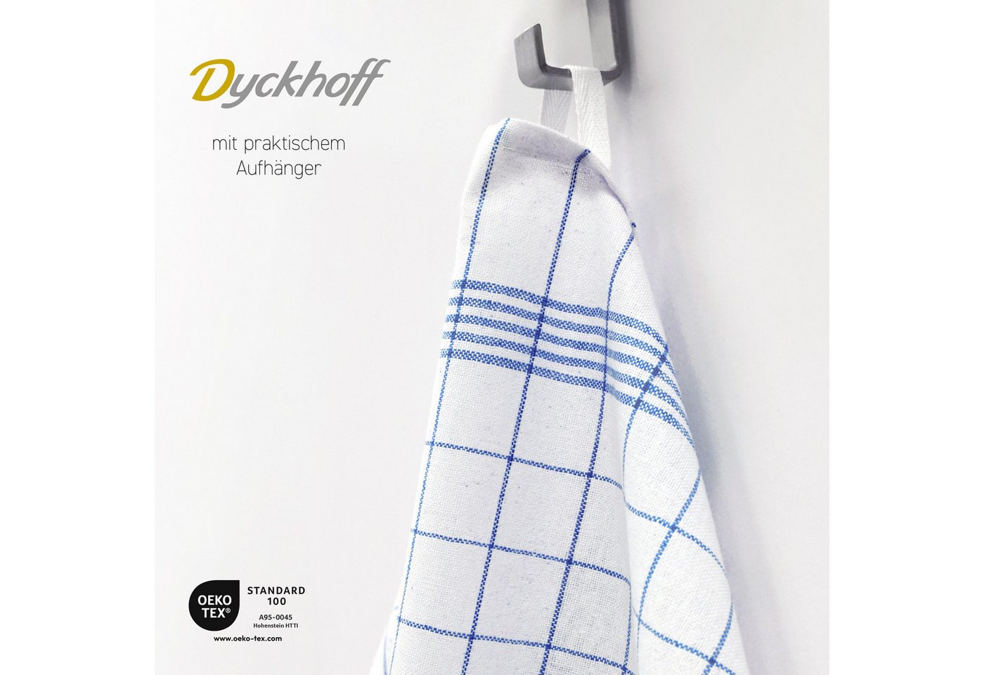 Dyckhoff Geschirrtuch KARO / Halbleinen - 50x70 cm, (Set, 10-tlg) – Bild 3 von 5