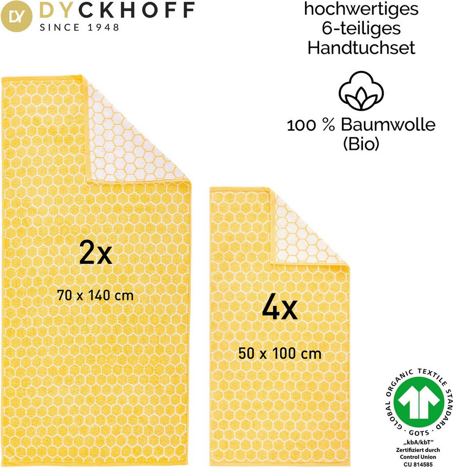 Dyckhoff Handtuch Set Pure Natural Honey, Frottier (Set, 6-St), BIO Baumwolle, GOTS – Bild 4 von 5
