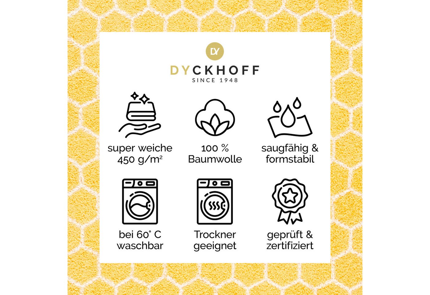 Dyckhoff Handtuch Set Pure Natural Honey, Frottier (Set, 6-St), BIO Baumwolle, GOTS – Bild 5 von 5