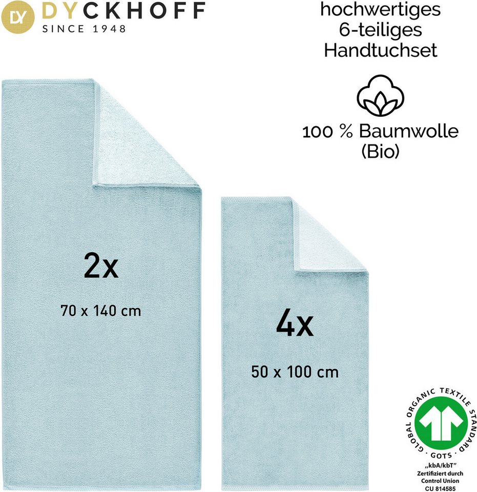 Dyckhoff Handtuch Set Pure Natural Uni, Frottier (Set, 6-St), BIO Baumwolle, GOTS – Bild 5 von 5