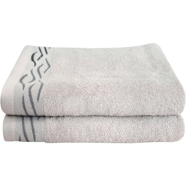 Dyckhoff Handtücher Wave, Frottier (Set, 2-St), mit Jacquard-Bordüre