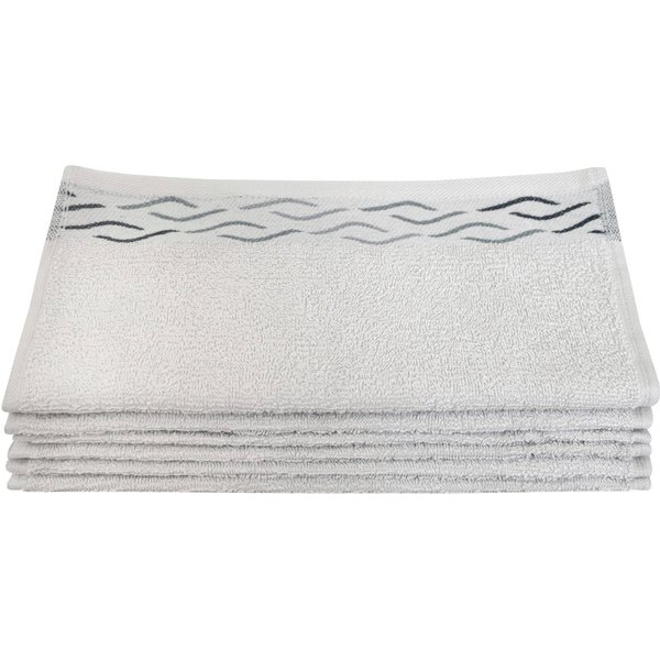 Dyckhoff Seiftuch Wave, (Set, 6-St), mit Jacquard-Bordüre