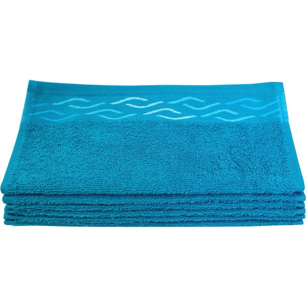 Dyckhoff Seiftuch Wave, (Set, 6-St), mit Jacquard-Bordüre