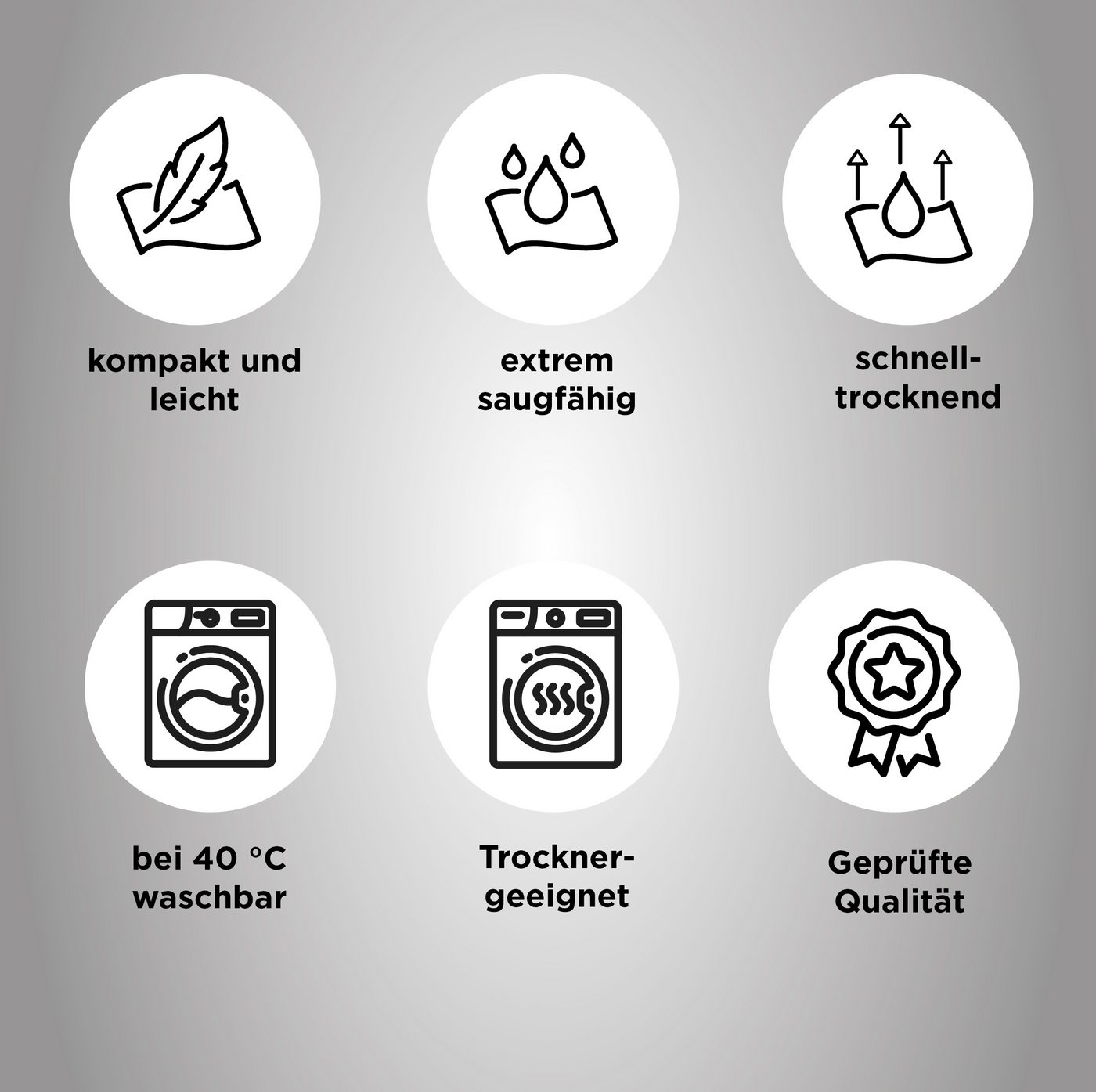 Dyckhoff Sporthandtuch Mikrofaser Sporttuch, Microfaser (1-St), auch als 2er Set erhätlich – Bild 3 von 5