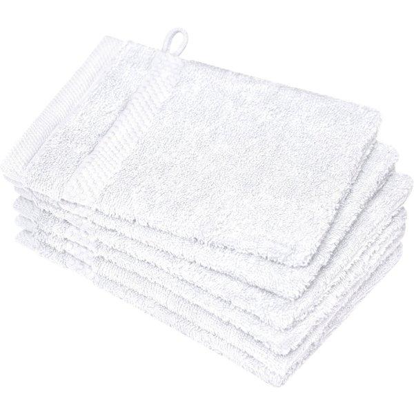 Dyckhoff Waschhandschuh Planet, (Set, 6-St), 450 g/m², aus reiner Baumwolle, trocknergeeignet