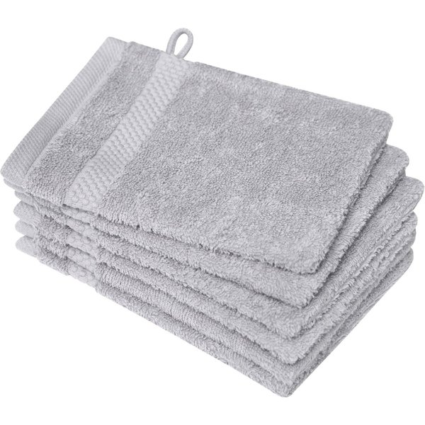 Dyckhoff Waschhandschuh Planet, (Set, 6-St), 450 g/m², aus reiner Baumwolle, trocknergeeignet