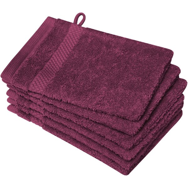 Dyckhoff Waschhandschuh Planet, (Set, 6-St), 450 g/m², aus reiner Baumwolle, trocknergeeignet