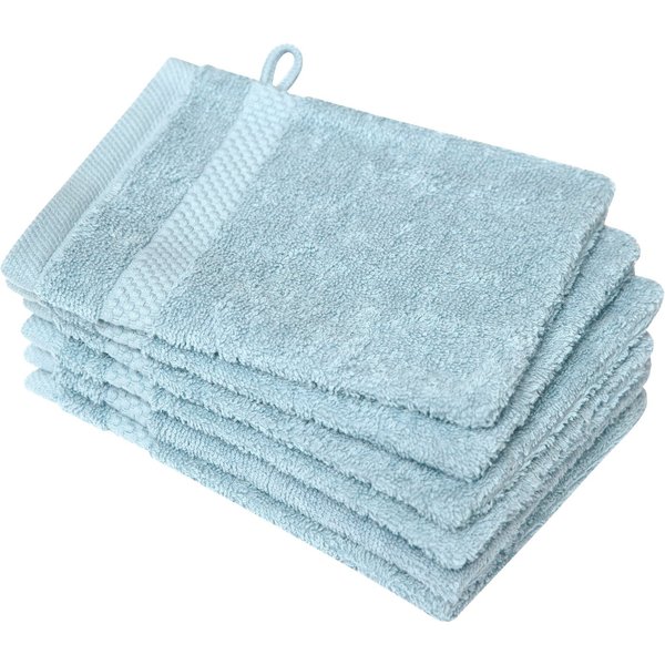 Dyckhoff Waschhandschuh Planet, (Set, 6-St), 450 g/m², aus reiner Baumwolle, trocknergeeignet