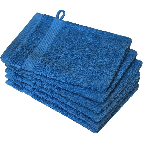 Dyckhoff Waschhandschuh Planet, (Set, 6-St), 450 g/m², aus reiner Baumwolle, trocknergeeignet