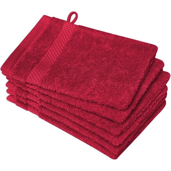 Dyckhoff Waschhandschuh Planet, (Set, 6-St), 450 g/m², aus reiner Baumwolle, trocknergeeignet