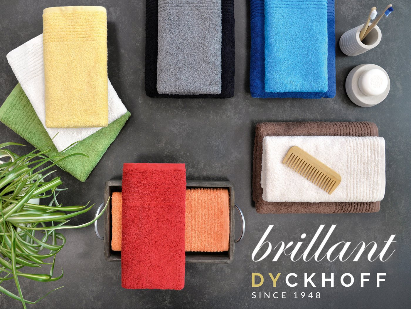 Dyckhoff Waschhandschuh Waschhandschuh-Set BRILLANT 6-tlg., Baumwolle, 550 g/m², Frottier (Packung, 6-St), Baumwolle – Bild 4 von 5