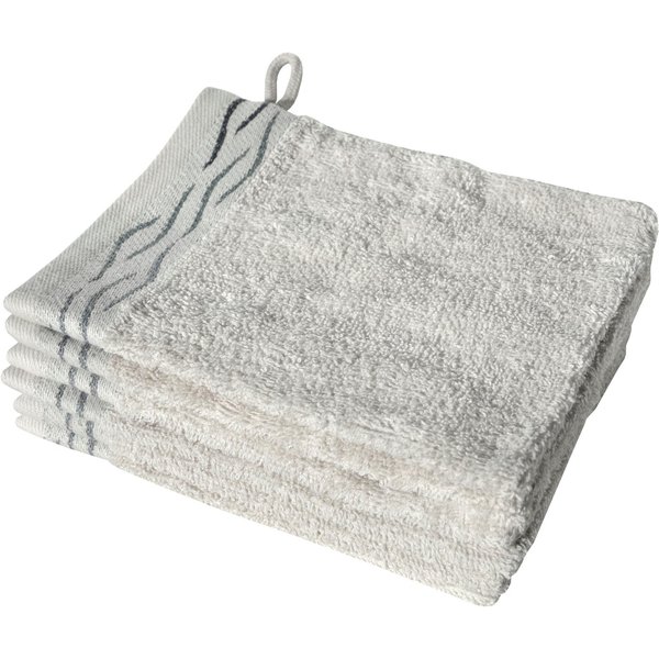 Dyckhoff Waschhandschuh Wave, Frottier (Set, 6-St), mit Jacquard-Bordüre