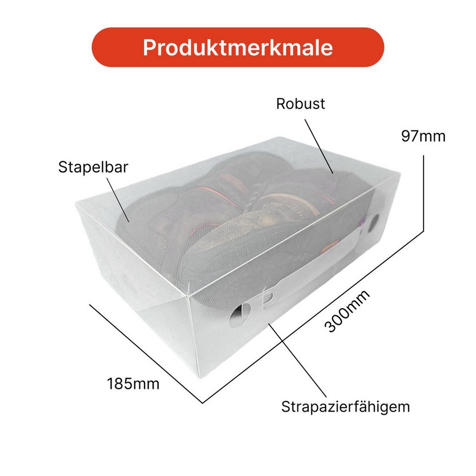 Dynasun Schuhbox Schuhbox PP368T (15 St), Schuhaufbewahrungsbox Platzsparendes, stapelbares Robust, staubfrei – Bild 4 von 5