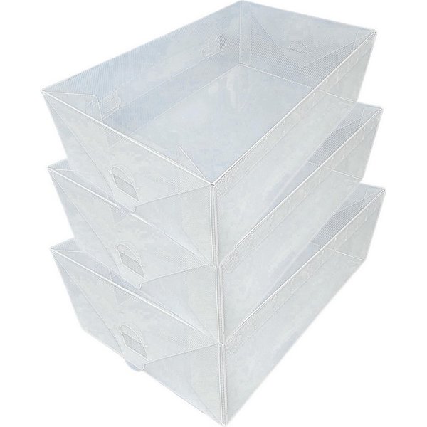 Dynasun Schuhbox Schuhbox PP368T (3 St), Schuhaufbewahrungsbox Platzsparendes, stapelbares Robust, staubfrei