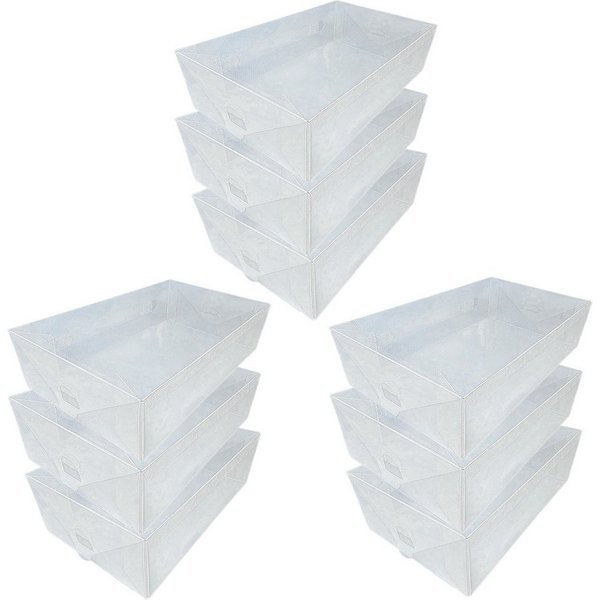 Dynasun Schuhbox Schuhbox PP368T (9 St), Schuhaufbewahrungsbox Platzsparendes, stapelbares Robust, staubfrei
