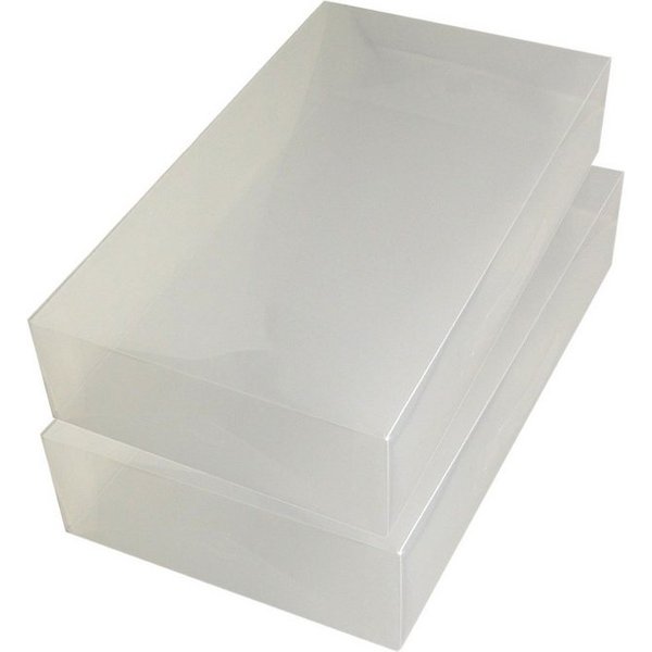 Dynasun Schuhbox Schuhbox PP384 (2 St), Transparente Schuh- und Stiefel-Aufbewahrungsbox für Schuhe, Stiefel