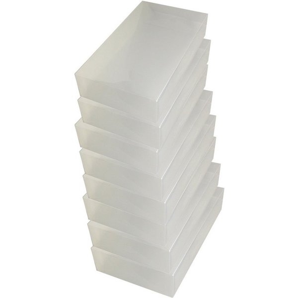 Dynasun Schuhbox Schuhbox PP384 (8 St), Transparente Schuh- und Stiefel-Aufbewahrungsbox für Schuhe, Stiefel