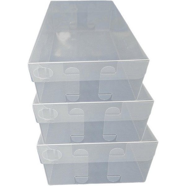 Dynasun Schuhbox Schuhbox PP435 (3 St), Transparente Schuhaufbewahrungsbox Stapelbare und faltbare Box Schuhen